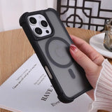 Magnetic Luxury Matte Fall prevention  Armor Shockproof Case For iPhone 15 14 13 12 16 Pro Max Wireless Charge For Magsafe