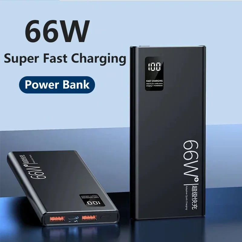 66W 20000mAh Fast Charger Power Bank Portable Charger USB Two-way Quick for iPhone Xiaomi Huawei Samsung slim