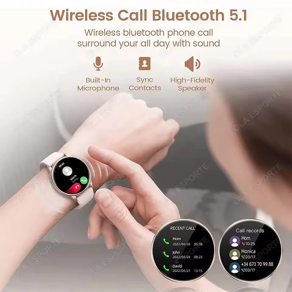 Xiaomi Women Bluetooth Call Smart Watch HeartRate Blood Pressure Monitoring Waterproof Men Android IOS