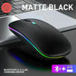 Wireless Rechargeable Silent LED Backlit Mouse – Dual Mode Bluetooth & 2.4GHz