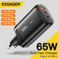 Essager 65W GaN USB Type C Charger For Laptop PPS 45W 25W Fast For Samsung Xiaomi Realme mobile iPhone15 14 13 Pro Phone