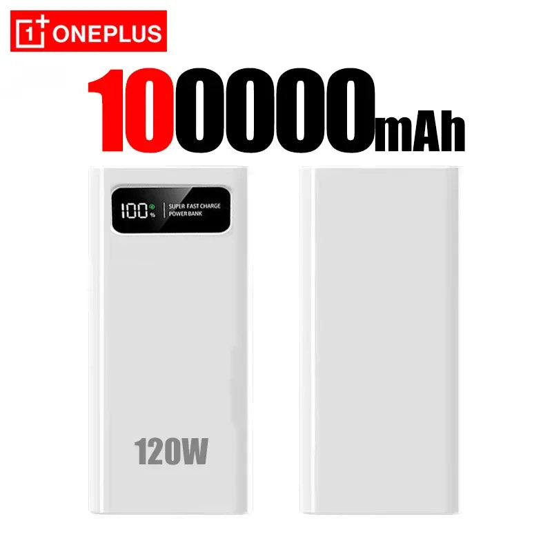 OnePlus 200000mAh LED Power Bank – 120W Super Fast Charging Portable External Battery for iPhone