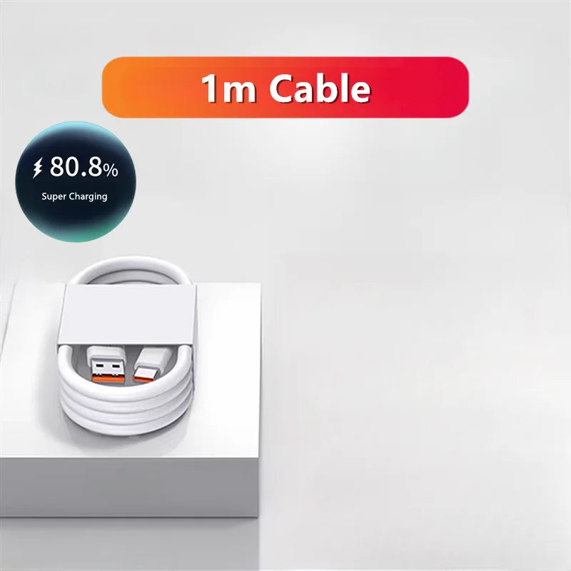 6A 66W Super Fast Charger Type C Cable for Huawei Mate 40 50 60 P50 P60 Nova 8 9 10 Honor 50 70 90 100 200 Lite X7 X8 X9 Magic 5