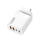 4 Port USB C PD Charger Total 120W Fast Charger Type C Quick 3.0 USB For iPhone Samsung Xiaomi Phone Plug