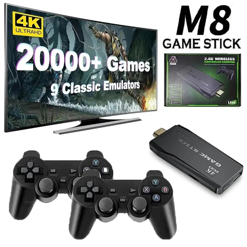 M8 2.4G Wireless TV Game Console – HDMI, PS Arcade, 20,000 Built-in Games