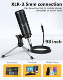 Maono PM360TR Condenser Microphone – 3.5mm Mic for PC, Phone, YouTube & Recording