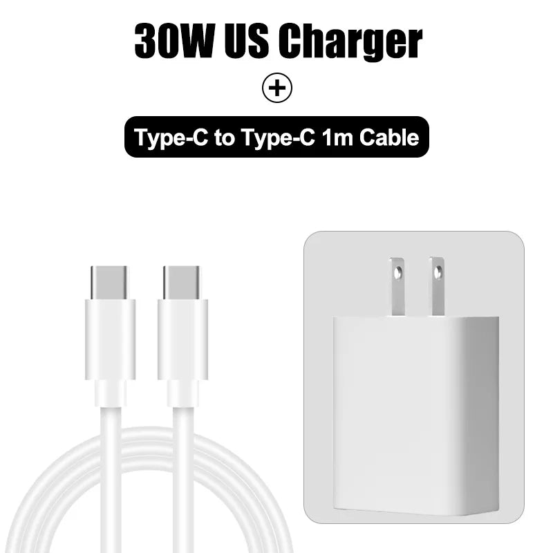 Google Original 30W Charger – USB-C Fast Charging Adapter for Pixel 8/7/6/10/9 Pro/XL/9A
