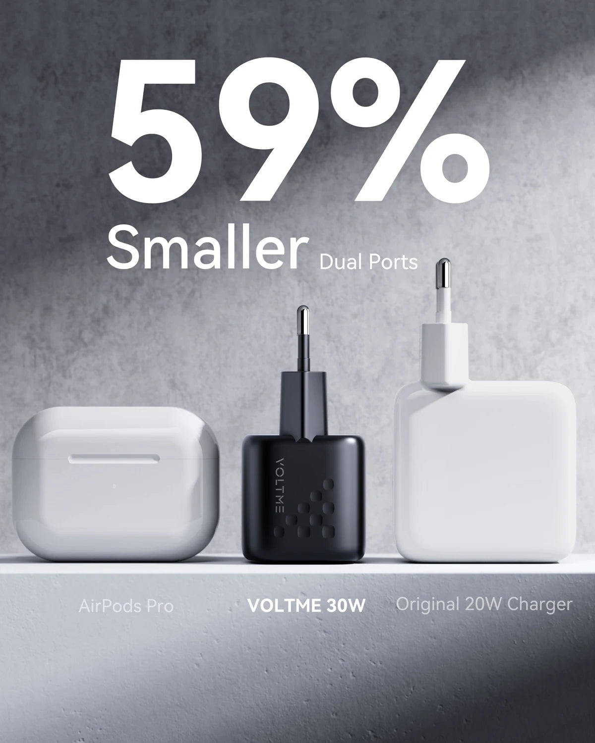 VOLTME 30W GaN Ⅲ USB charger fast High speed type c Portable Phone for iphone 15 pro max xiaomi samsung