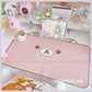 Kawaii Cute Ins Style Mouse Pad Original Cat Large Size Leather Waterproof