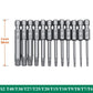 Hex Shank Torx Security Head Screwdriver Drill Set 4 Inch Length S2 Steel Torx Bit Set 11/12pcs Torx Head 1/4 Inch