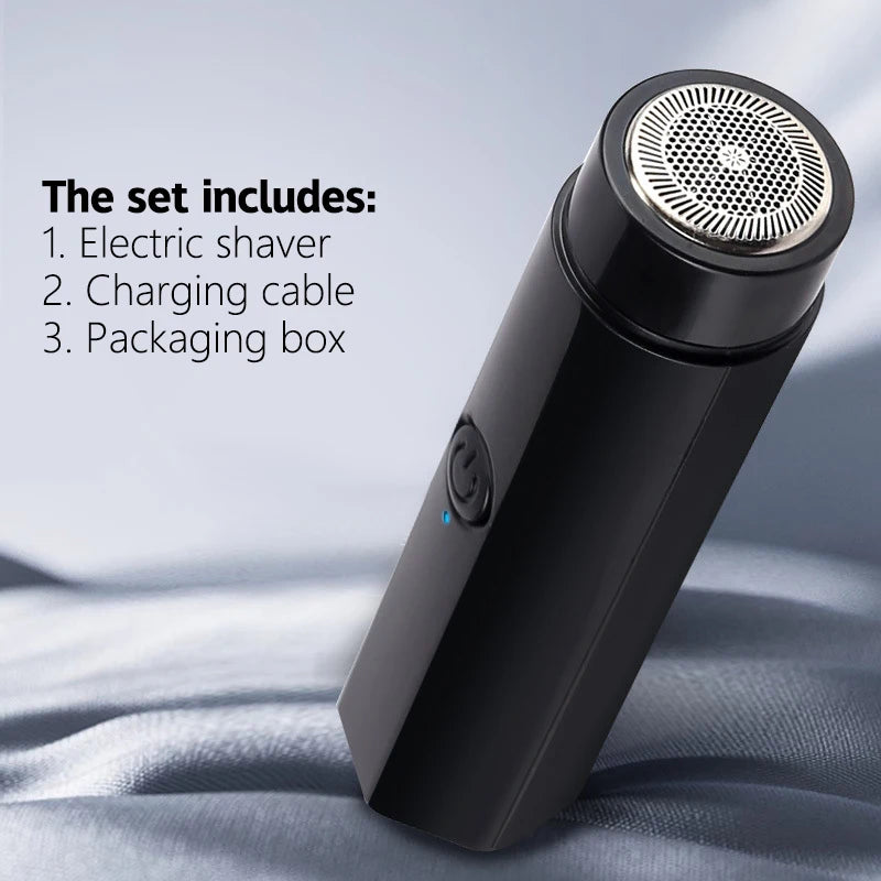 One-Button Electric Shaver – Portable Mini Rotary Razor for Men, Rechargeable Wet & Dry