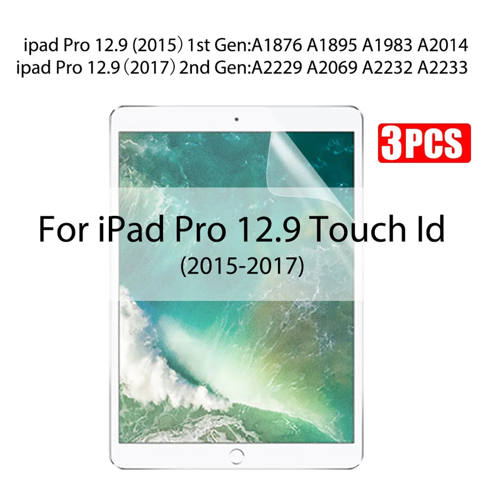 3Pcs Paper Feel Like Screen Protector For ipad Air 11 Pro 13 2024 10th 9th Generation 8 7 6 Air 5 4 Pro 11 12.9 10.5 No Glass