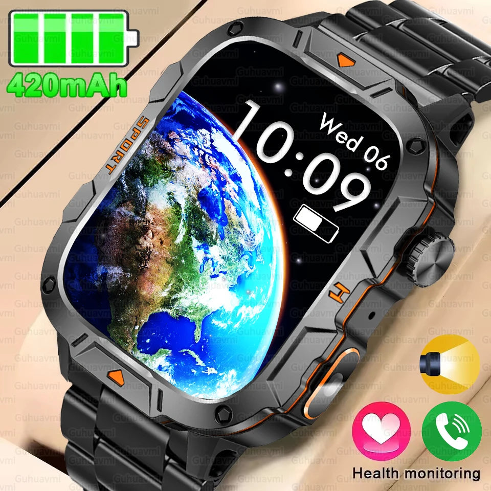 2025 For Xiaomi New Rugged Military GPS Smart Watch Men Bluetooth Call Health Monitoring AI Voice Sports Waterproof
