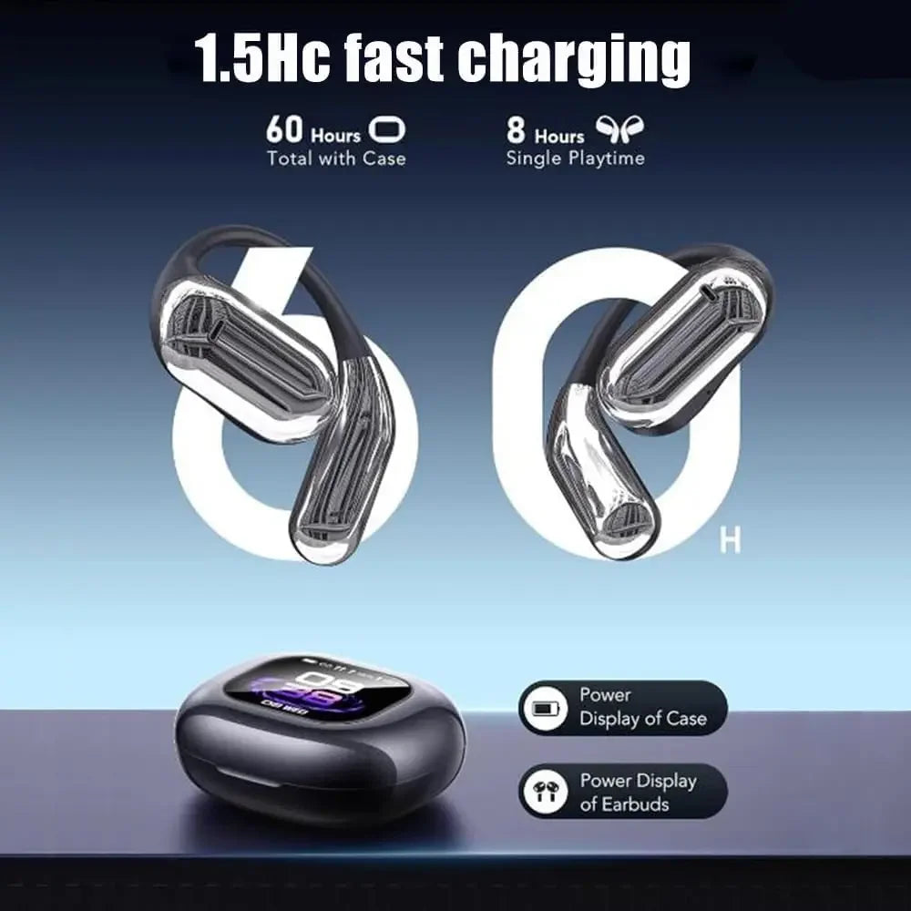 UYUXIO Real Time Translation Wireless Earbuds with 144 Language OWS LCD Touch Screen AI Language  for Business