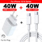 PD 40W Fast Charger For iPhone 11 12 13 14 15 16 Pro Max XR X XS 8 Plus USB C Fast Cable Plug Phone Accessories