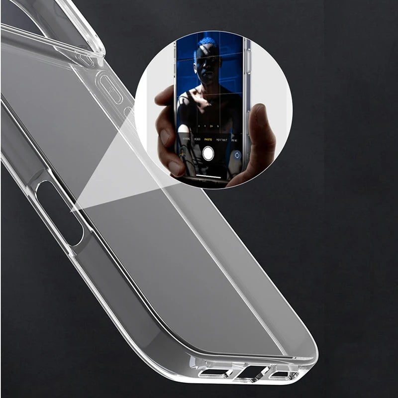 Transparent Soft Silicone TPU Phone Case For iPhone 17 Pro Max Ultra Thin Clear Shockproof Cases For iPhone 17 Air Back