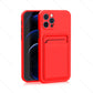 Luxury Silicone Card Holder Wallet Case For iPhone 15 14 13 12 11 Pro Max Plus Shockproof Phone Slot Cover Accessories