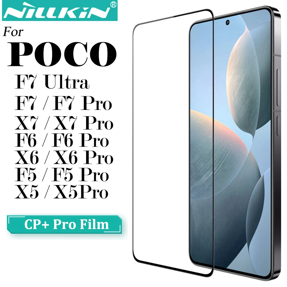 Nillkin for Xiaomi Poco  X7 Pro F7 Ultra F7 Pro X6 Pro F6 Pro F5 Pro X5 Pro Tempered Glass Full Cover Screen Protectors