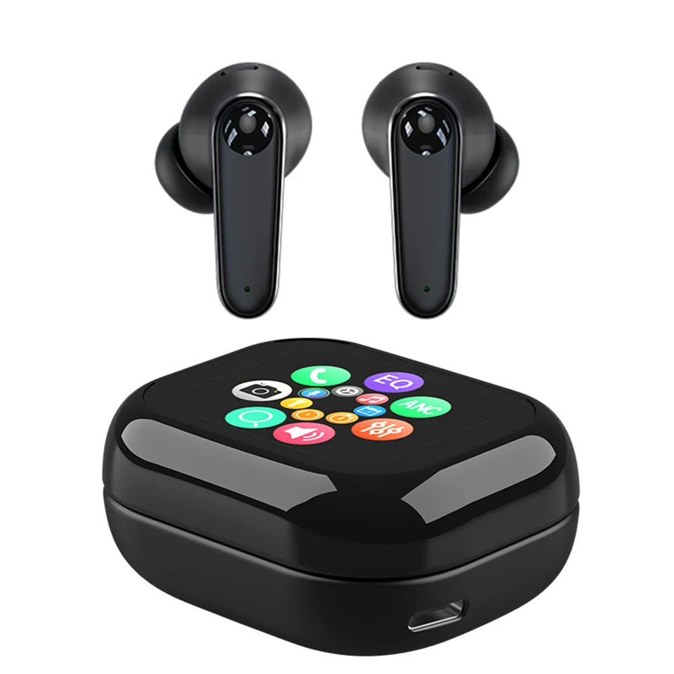 Touch Screen Wireless Headphones 144 Languages Real Time Translation Bluetooth Earphone 6 Mic ANC ENC Cancelling Sports Earbuds