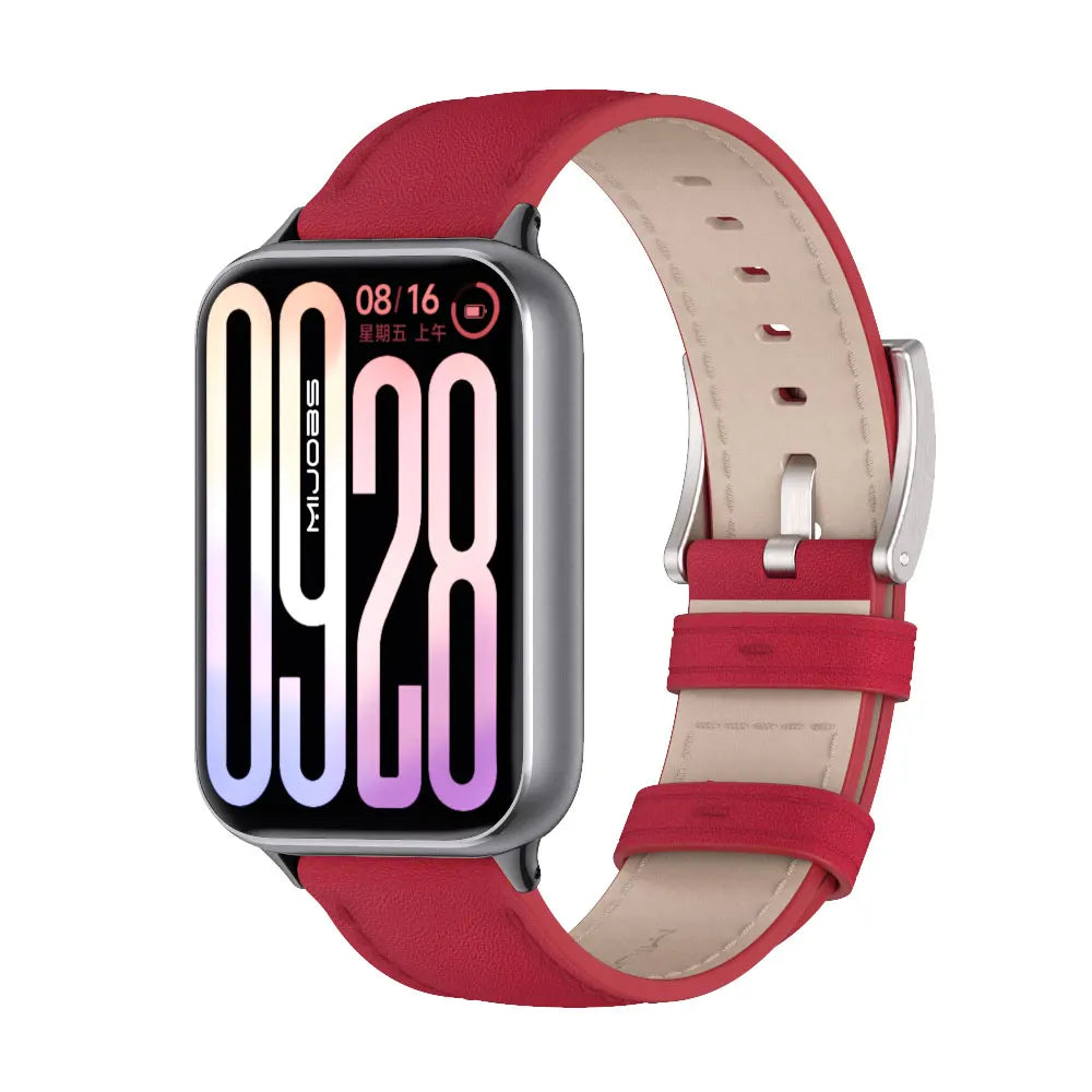 Mi Band 9 Pro Strap For Xiaomi Smart Band 9 Pro Leather Wristband For Mi Band 8 Pro Watchband For Redmi Watch 5 4 Accessories