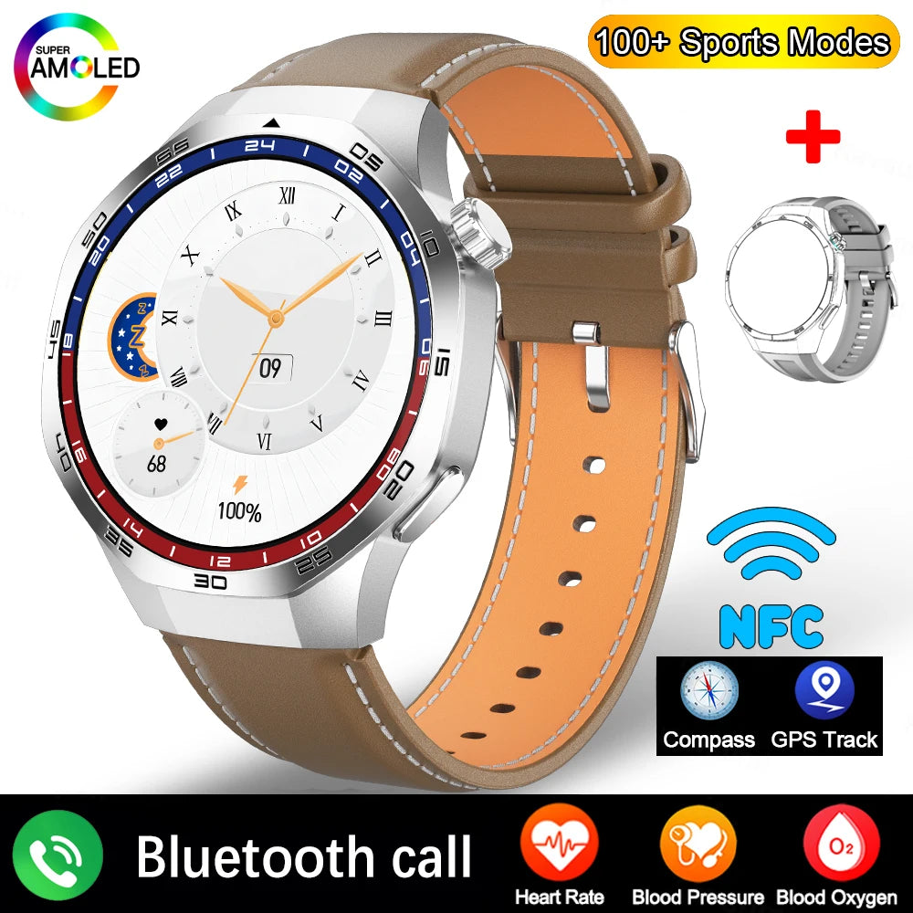 LAXASFIT 2025 New Smart Watch Men's 1.52 HD Screen Bluetooth Talk Heart Rate Monitor Men Women NFC Outdoor Sports