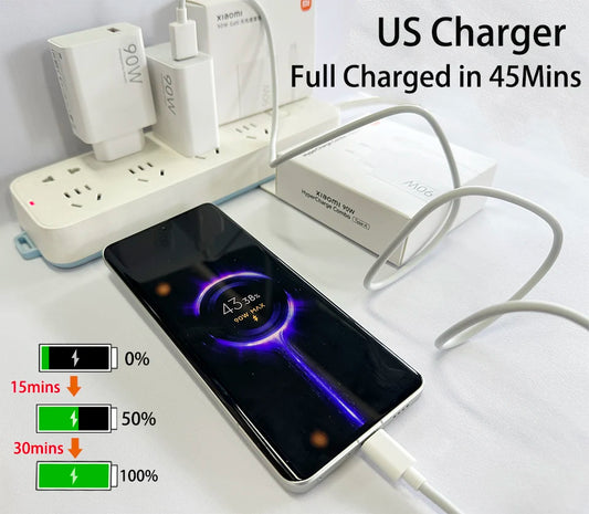 90w Xiaomi Charger Original Mi 14 Ultra Hyper Turbo  Super Fast Charging Cable Xiao Mi Redmi Note 13 Pro Lite 12 S