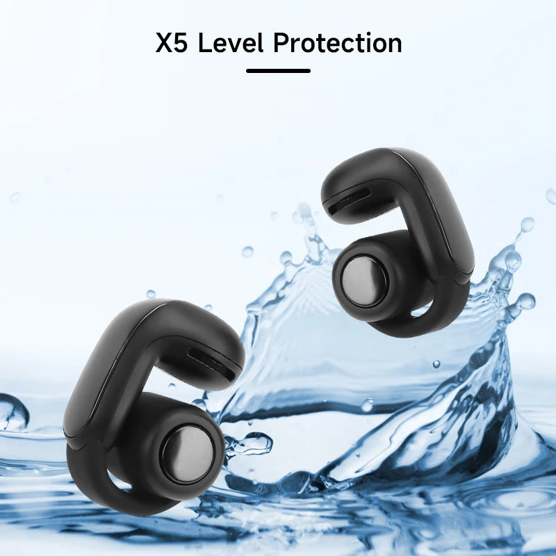 Wireless Bluetooth Sports Earphones Waterproof Sweatproof Noise Reduction Open Ear Clip Earbuds with Charging Case 5.3 Bluetooth