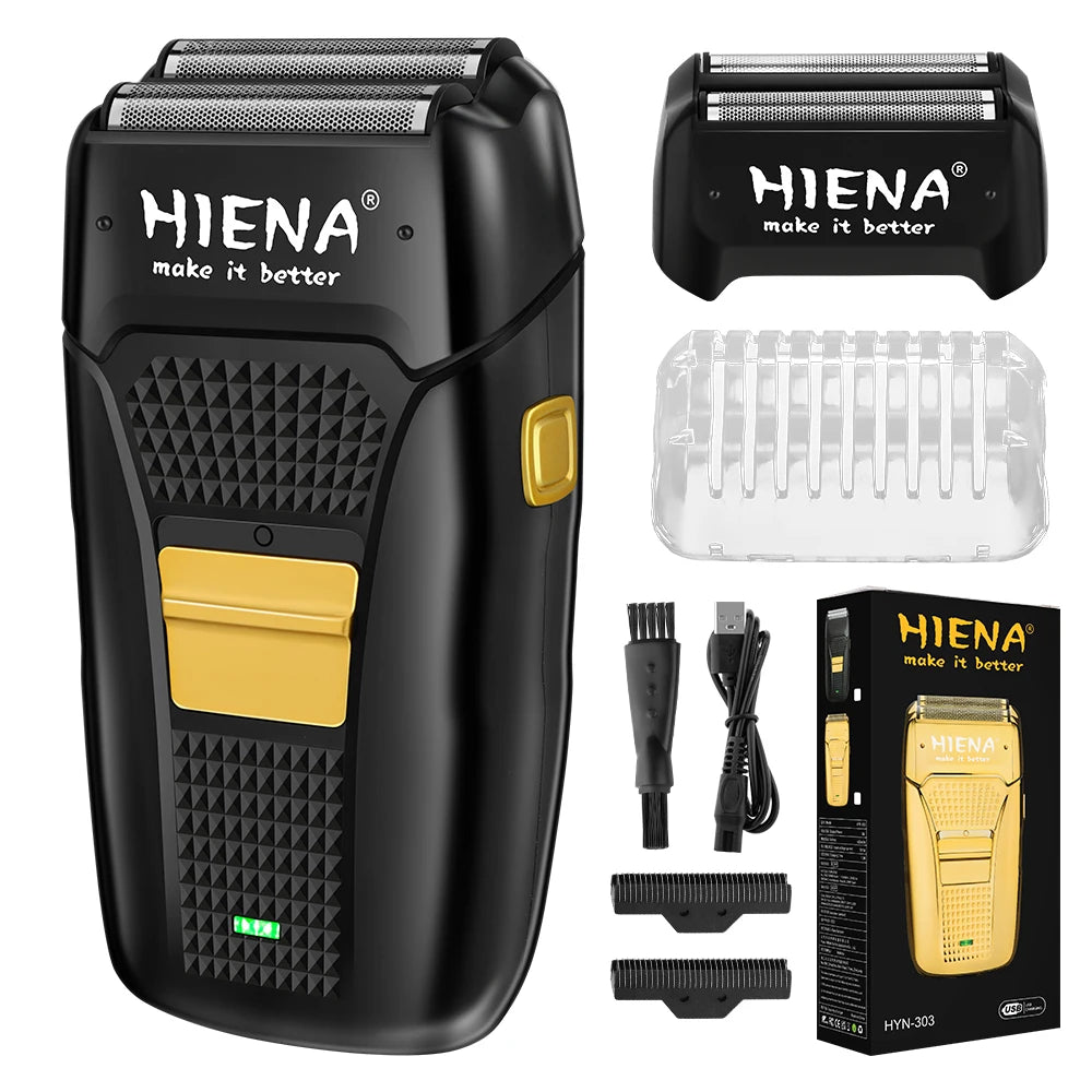 HIENA Professional Electric Hair Clipper – Rechargeable Beard Trimmer & Men’s Shaver Kit