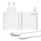 120W USB Fast Charger EU/US Plug Phone Charge Adapter For SamsungXiaomi Wall Charger With 120W Charging Cable