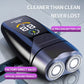 Dual-Head Electric Shaver – Intelligent Digital Display with Variable Speed Beard Trimmer