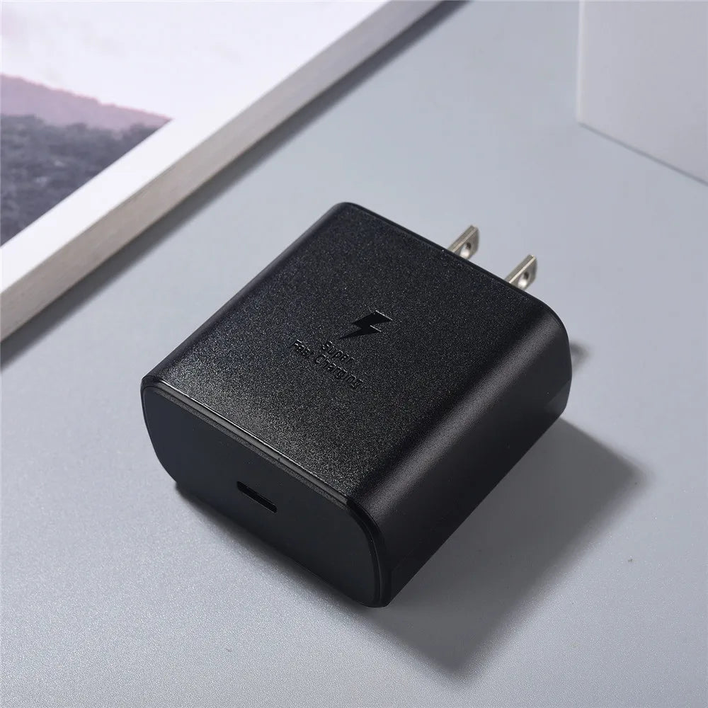 SAMSUNG 45W PD Super Fast Charger EU/US/UK Plug For Galaxy S24 S23 Note20 Ultra 10 Plus A55 A53 A54 F56 F55 A36 & 5A USB C Cable