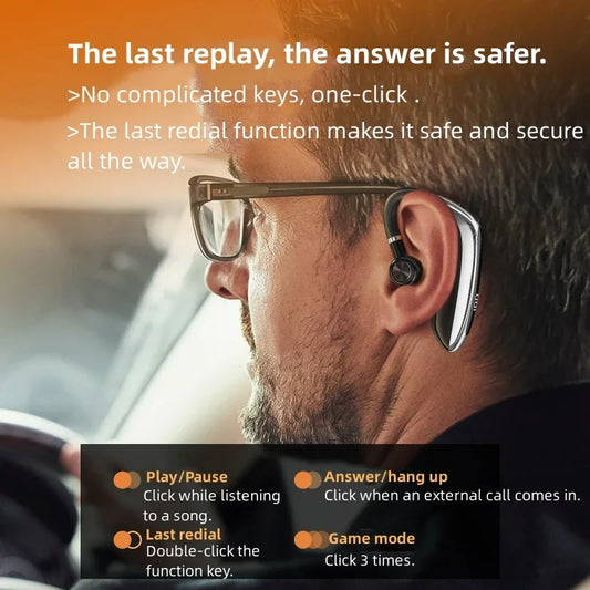 M80 Wireless Bluetooth Headset Dual Connection Bluetooth 5.3 Hands-free with HD Call Noise Reduction