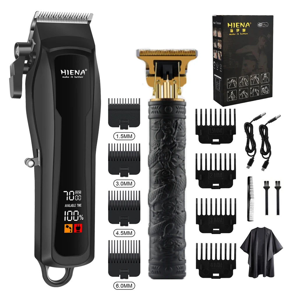 Professional Hair & Beard Trimmer – Cordless, Rechargeable Grooming Kit