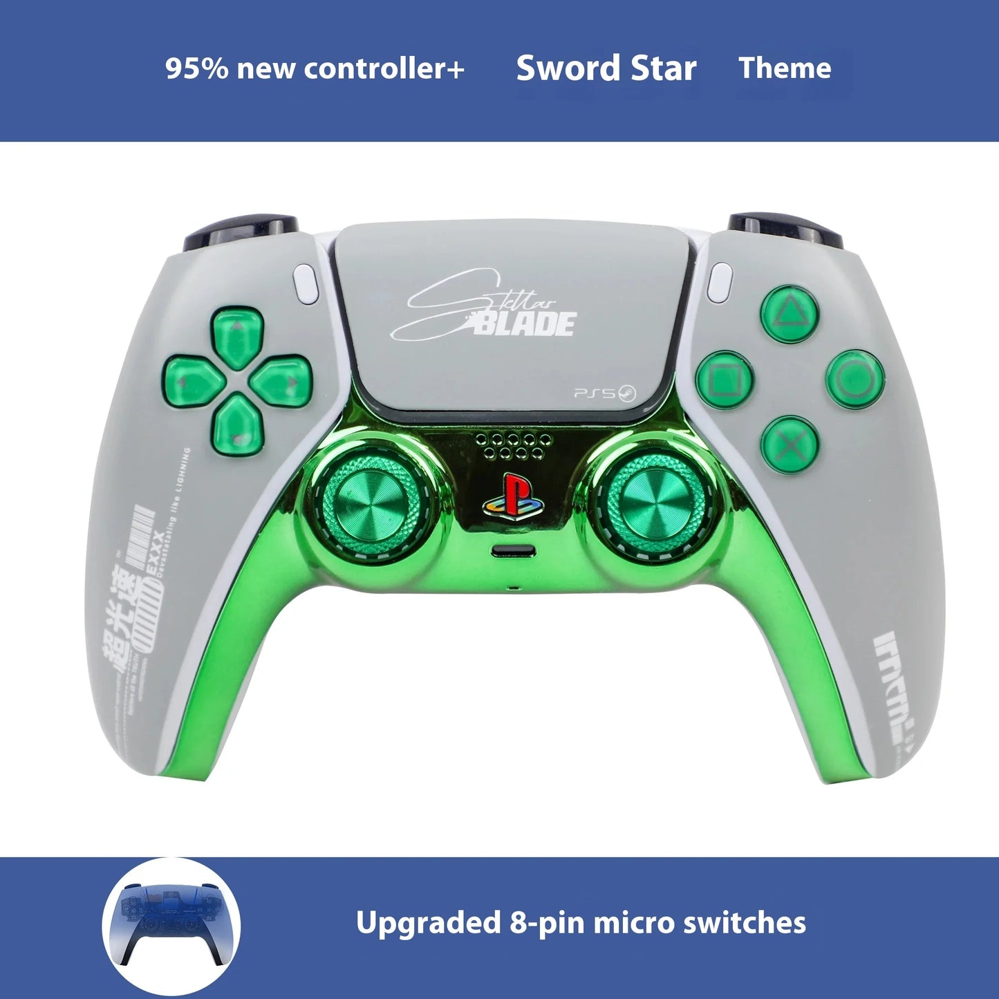 Stellar Blade TMR Wireless PS5 Controller – Hall Joystick Custom Esports Gamepad (Refurbished)
