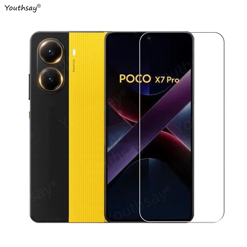 Full Gule Glass For Poco X7 Pro Tempered Glass Poco X7 Pro Screen Protector HD Protective Phone Camera Lens Film Poco X7 Pro