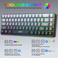 HXSJ-V200 Wireless Gaming Keyboard – 68-Key, 3-Mode (Wired/2.4G/BT), RGB Backlit, 60% Layout