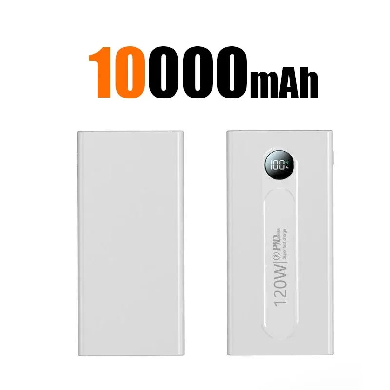 120W 80000mAh large capacity portable super fast power bank LED digital display  charging mobile for Iphone Xiaomi Samsung