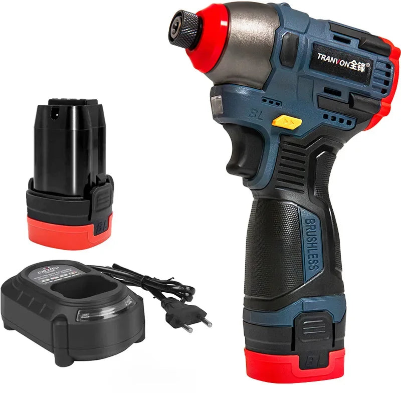 Cordless Brushless Electric Impact Drill 140N.m with Metal Ratchet Chuck