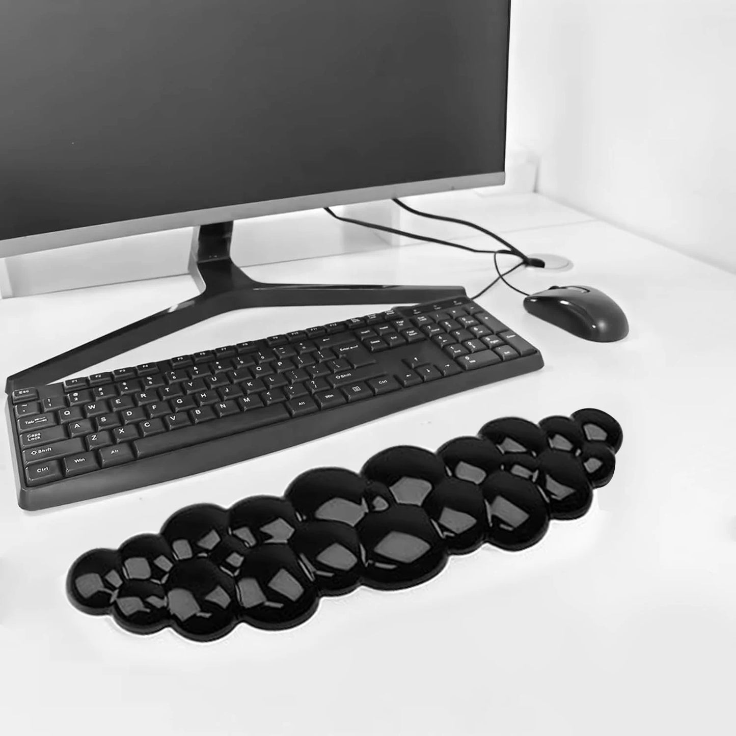 Mouse Pad Wrist Non-slip Silicone Transparent Wrist Rest Support Mat Memory Wrist Mouse Pad Computer Laptop Keyboard Mat