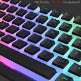 Pudding PBT Keycaps – 129-Key Double Shot Set for RGB Mechanical Keyboards (60%/80%/100%)