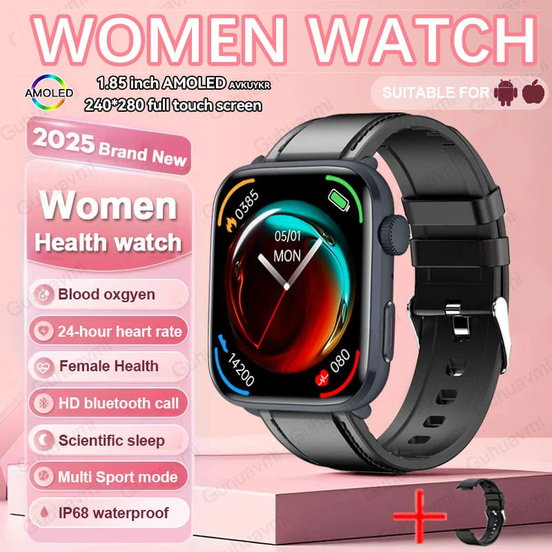 2025 New For Xiaomi Women AI Smart  watchDiagnosis Smart Watch HRV+PPG Blood Pressure Blood oxygen Health monitor IP68 NFC