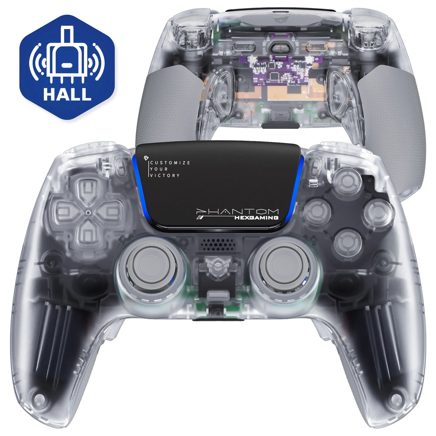 HEXGMING PHANTOM Wireless Bluetooth Hall Joystick Controller for PS5, PC & Steam