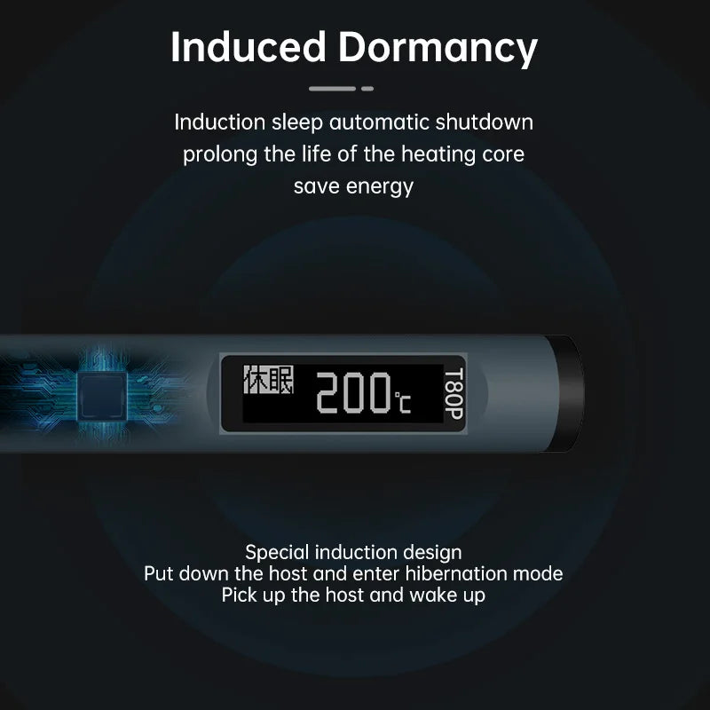 ALIENTEK T80 T80P Soldering Iron Adjustable Temperature Tool DC 20V 80-450℃ Precision Repair Station PD 100W Portable Heat Tool