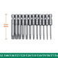 Hex Shank Torx Security Head Screwdriver Drill Set 4 Inch Length S2 Steel Torx Bit Set 11/12pcs Torx Head 1/4 Inch