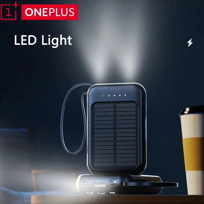 ONEPLUS 50000mAh Solar Power Bank 4 in 1 Large Capacity Fast Charging External Battery Outdoor Survival Emergency Equipment 2026