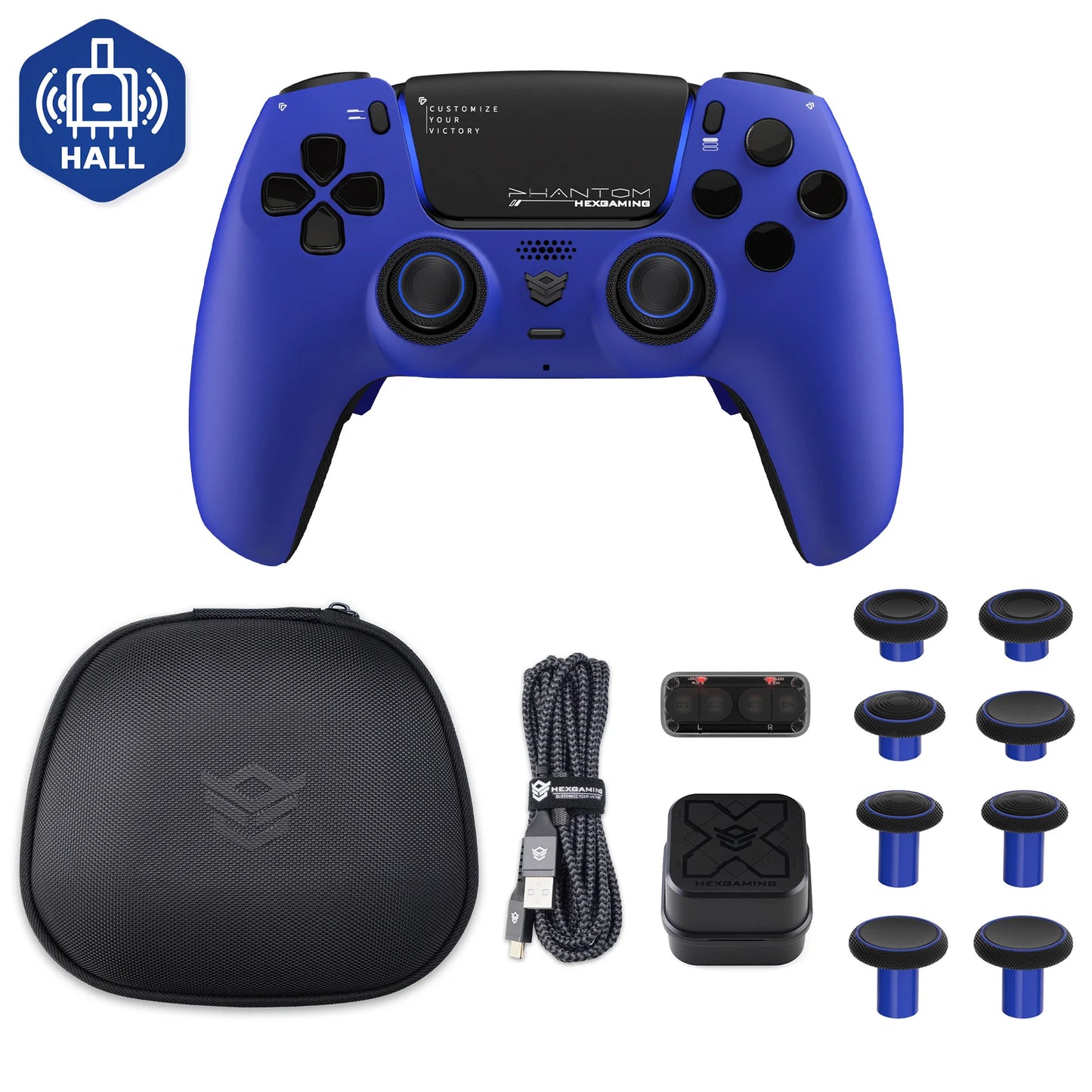 HEXGMING PHANTOM Wireless Bluetooth Hall Joystick Controller for PS5, PC & Steam