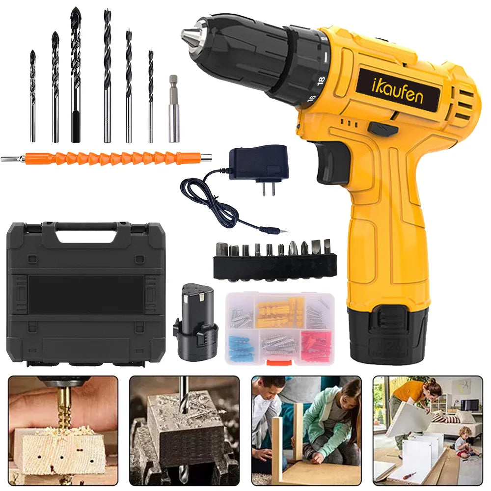 Cordless Brushless Lithium Drill – Dual Speed Impact Power Tool