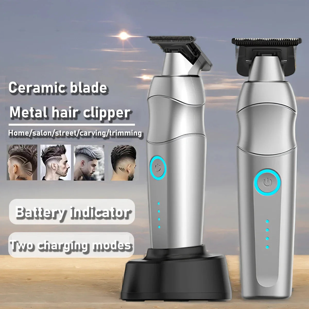 TF-617 Professional Hair Clipper – Zinc Alloy Body, DLC Blade, 7000RPM