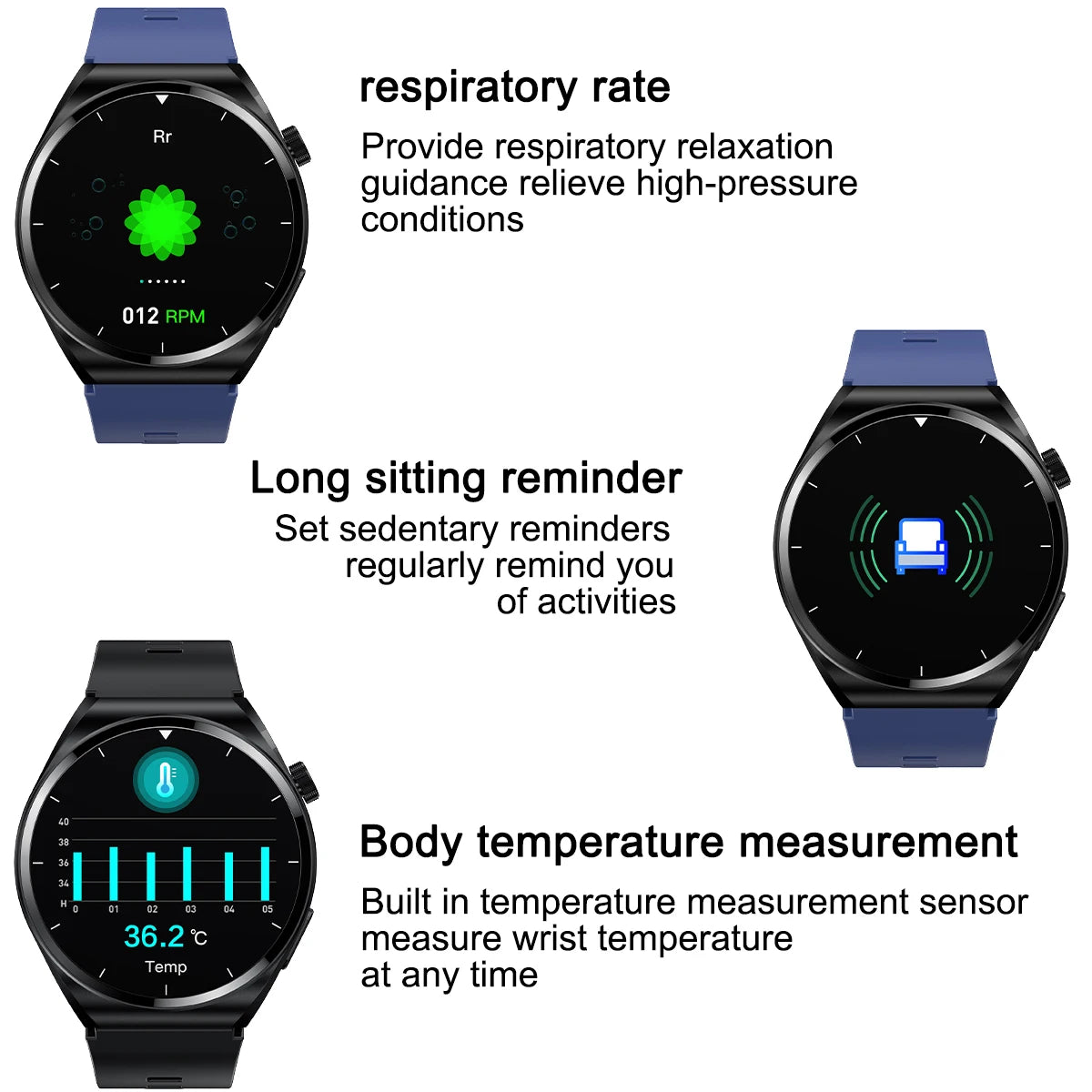 Smart Watch 2025 New For huawei Airbag air Pump ECG Blood Pressure watch Uric Acid  Lipids health mens waterproof