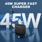 45W Charging For Samsung Galaxy S25 S24 S23 S22 Ultra S21 Plus Note 20 USB C Data Cable Portable Fast Charger Adapter